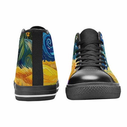 MEN'S Blend All Versions High Top Canvas Wallpaper Art Shoes