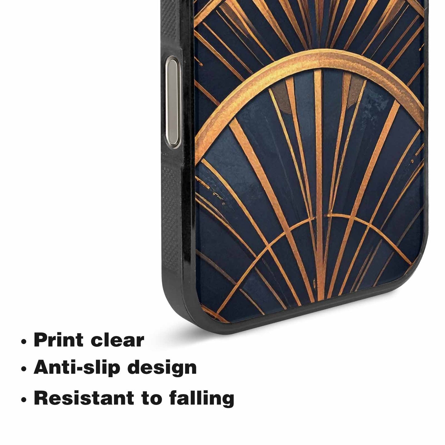 iPhone 16 Pro Max Case — Art Deco Illustration Pattern, Unique Phone Case Design