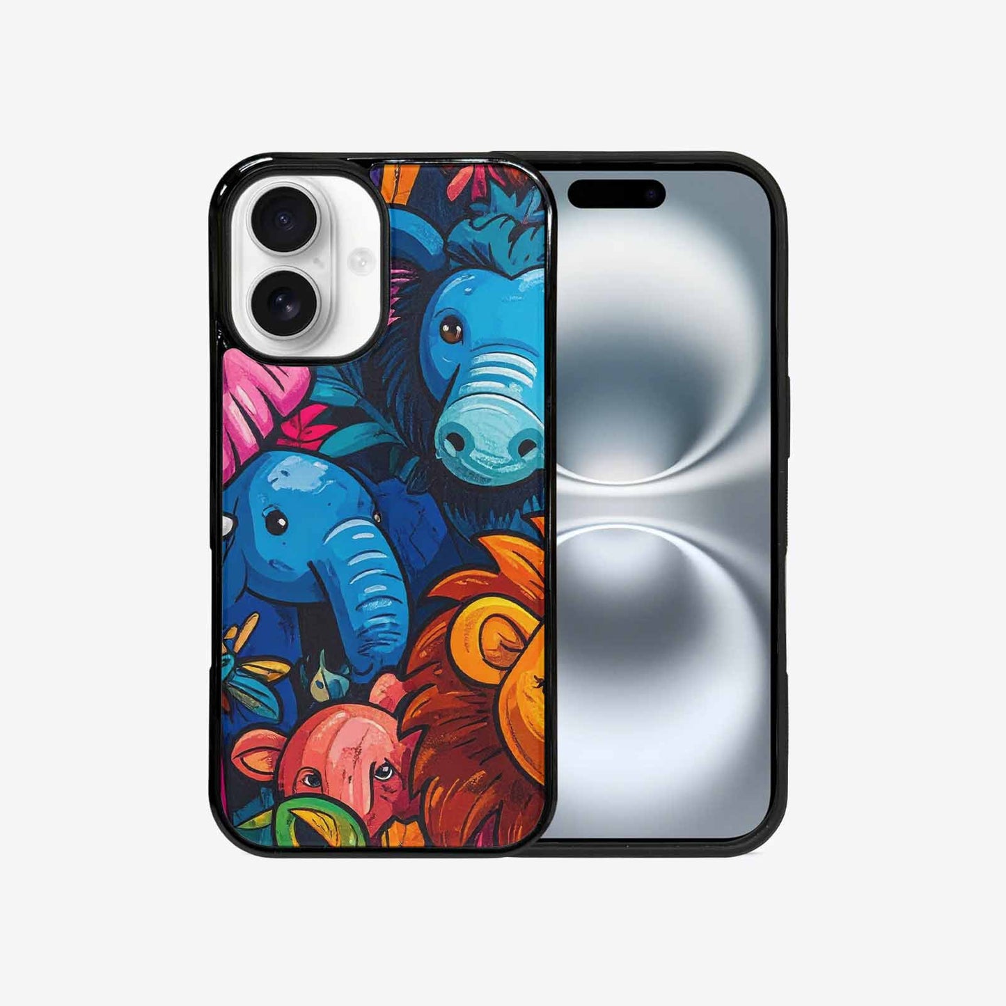 iPhone 16 Case — Cartoon Animal Characters, Customized Protective Case
