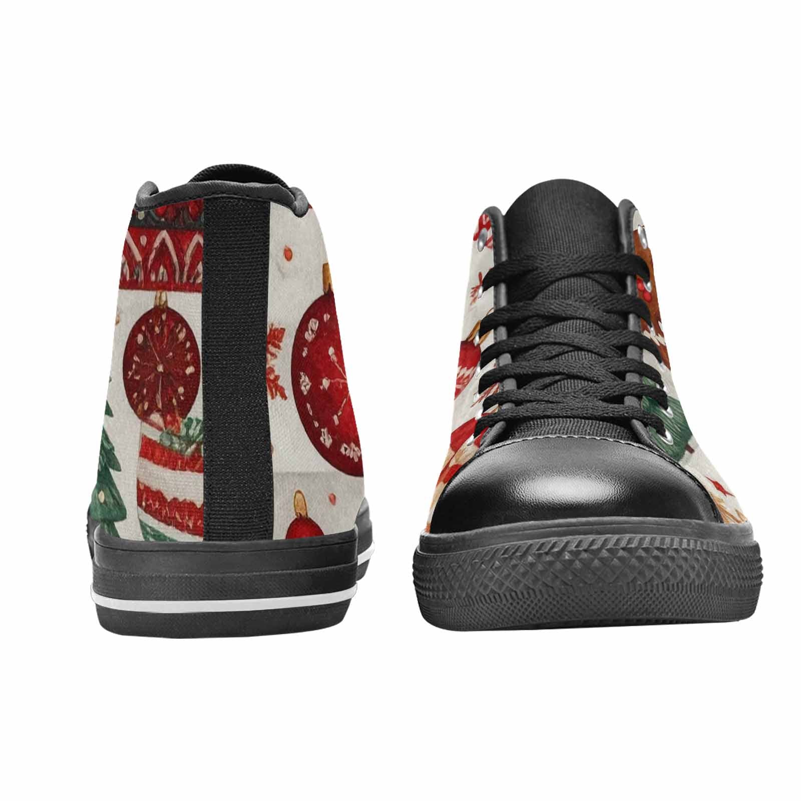 MEN'S Christmas Holly Snowflake High Top Canvas Dreamcore Sneakers