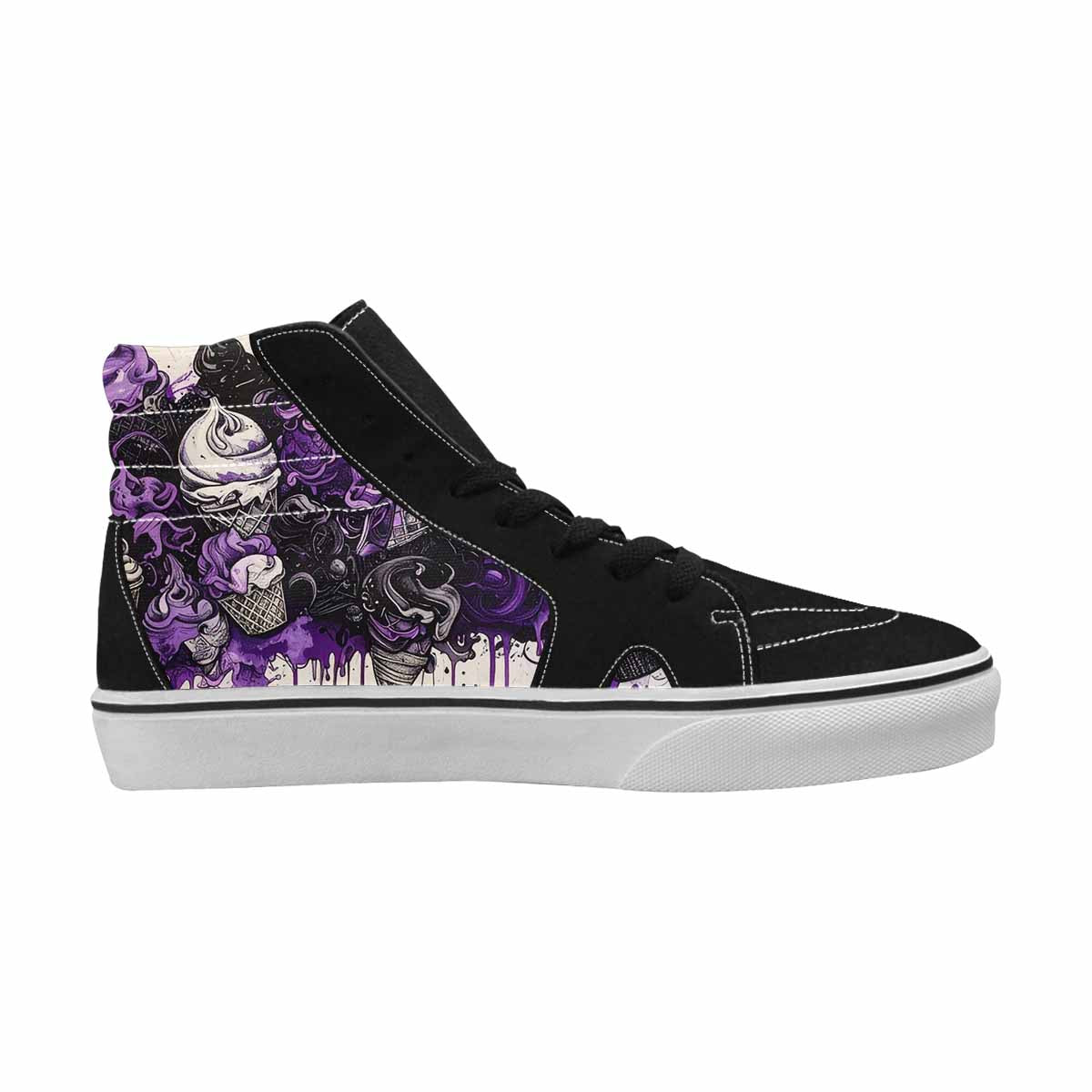 MEN'S Ice Cream Motif High Top Canvas Surreal Shoes