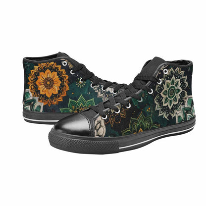 MEN'S Mandala High Top Canvas Cottagecore Custom Shoes