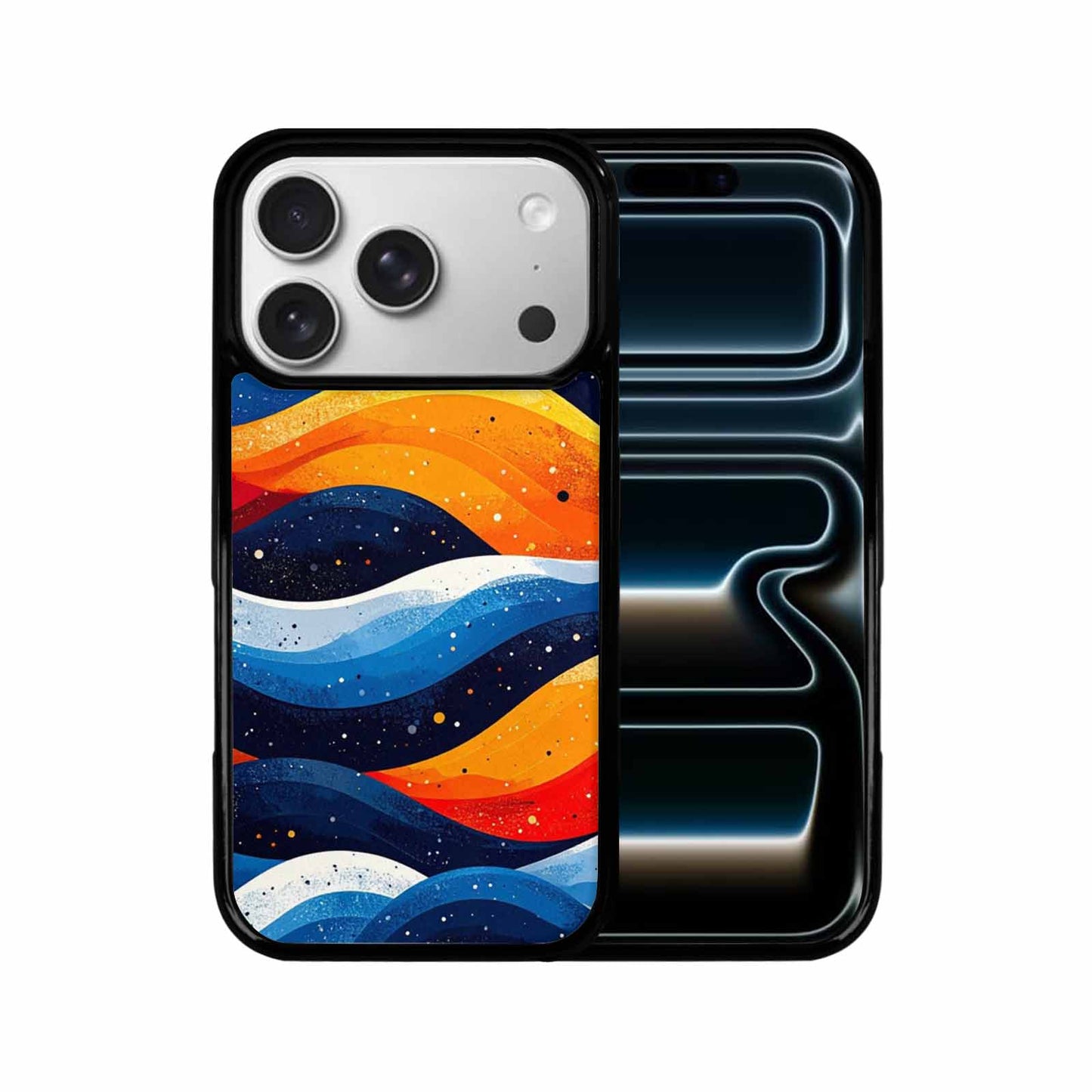iPhone 17 Pro Case — Glossy Winter Wave Seamless Cartoon Cute, Custom Designed Case Cover