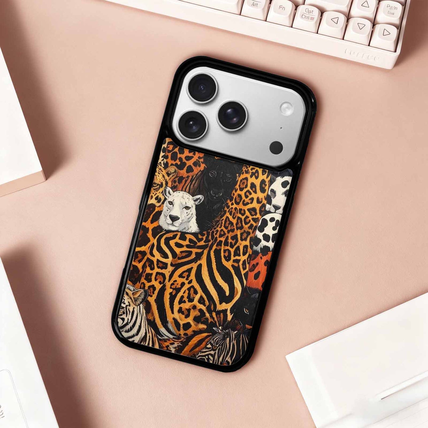 iPhone 17 Pro Case — Small Animal Print Pattern Randomly Animal, Original Design Phone Case
