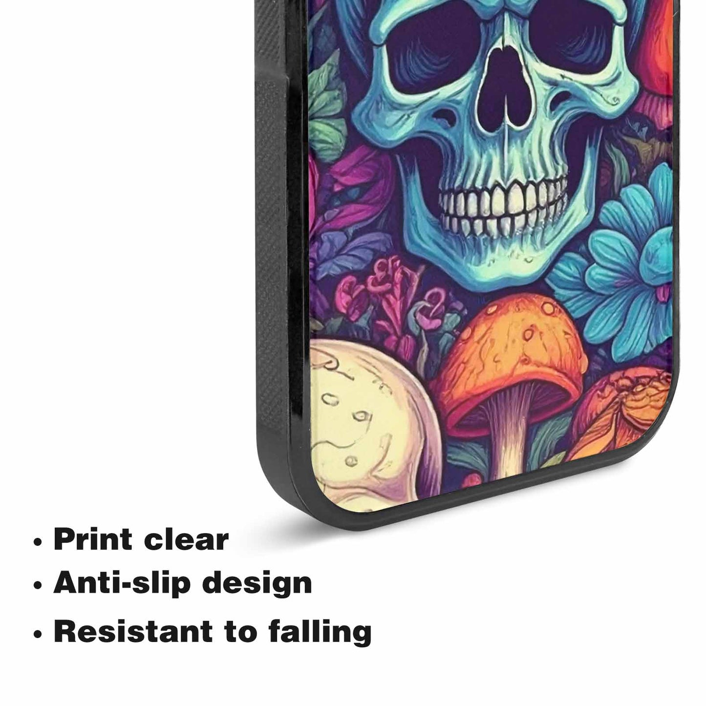 iPhone 15 Plus Case — Mushroom Skull Custom, Unique Phone Case Design