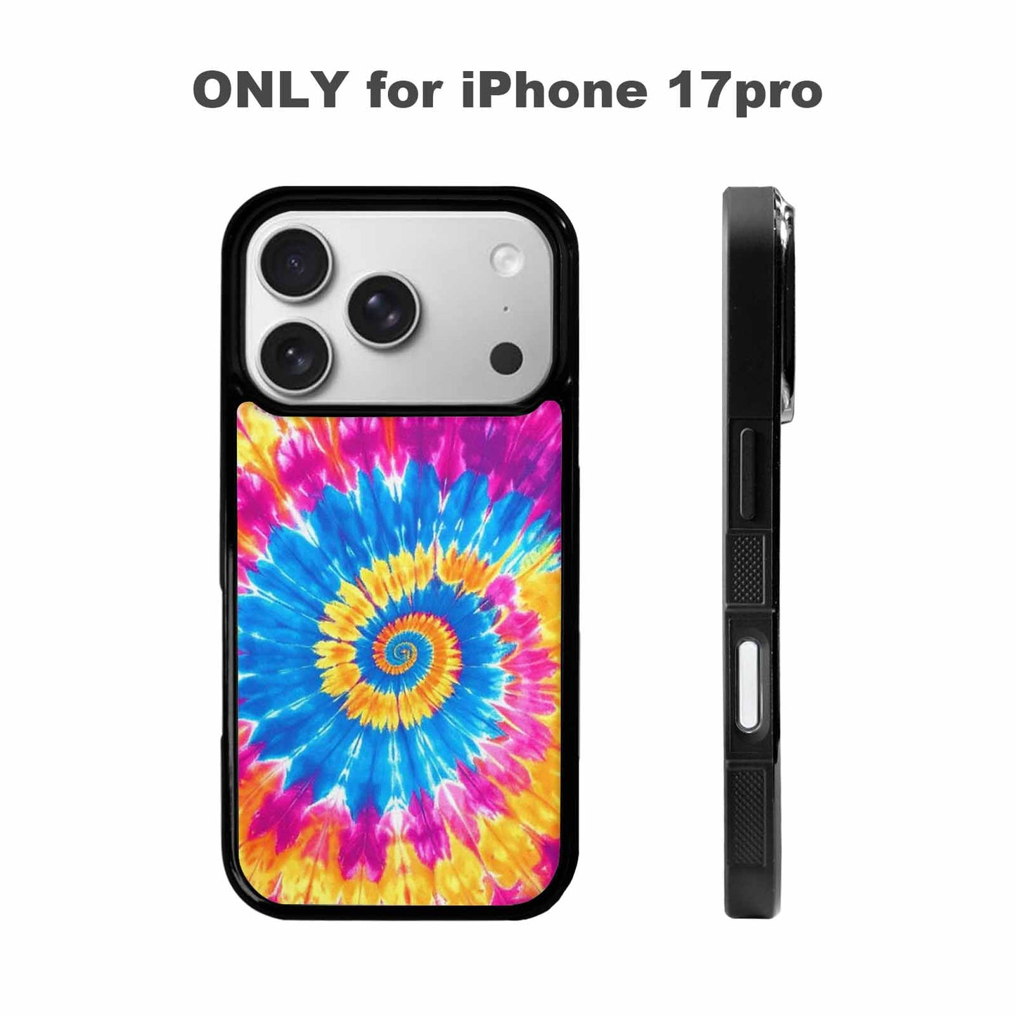 iPhone 17 Pro Case — Tie Dye Spiral Art Seamless Tie, Unique Phone Case Design