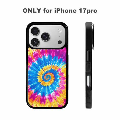 iPhone 17 Pro Case — Tie Dye Spiral Art Seamless Tie, Unique Phone Case Design