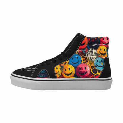 MEN'S Smiley Faces High Top Canvas Dreamcore Custom Shoes