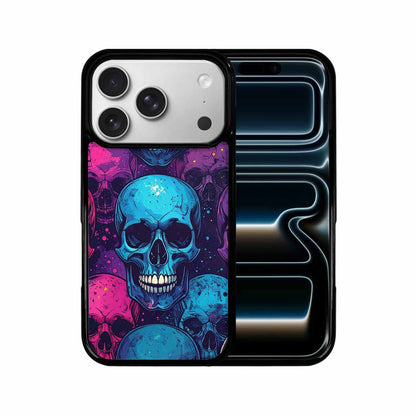 iPhone 17 Pro Case — Skulls Splatter Collages Art Skulls Gothic, Unique Phone Case Design
