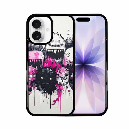 iPhone 17 Case — Black &amp; Pink Ink Cartoon Cute, Custom Designed Case Cover