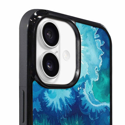 iPhone 17 Case — Tie Dye Ocean Blues Tie Dye, Custom Printed Phone Case