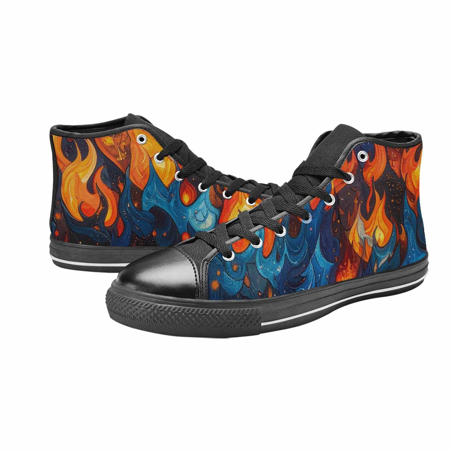 WOMEN'S Fire Flame High Top Canvas Dreamcore Shoes