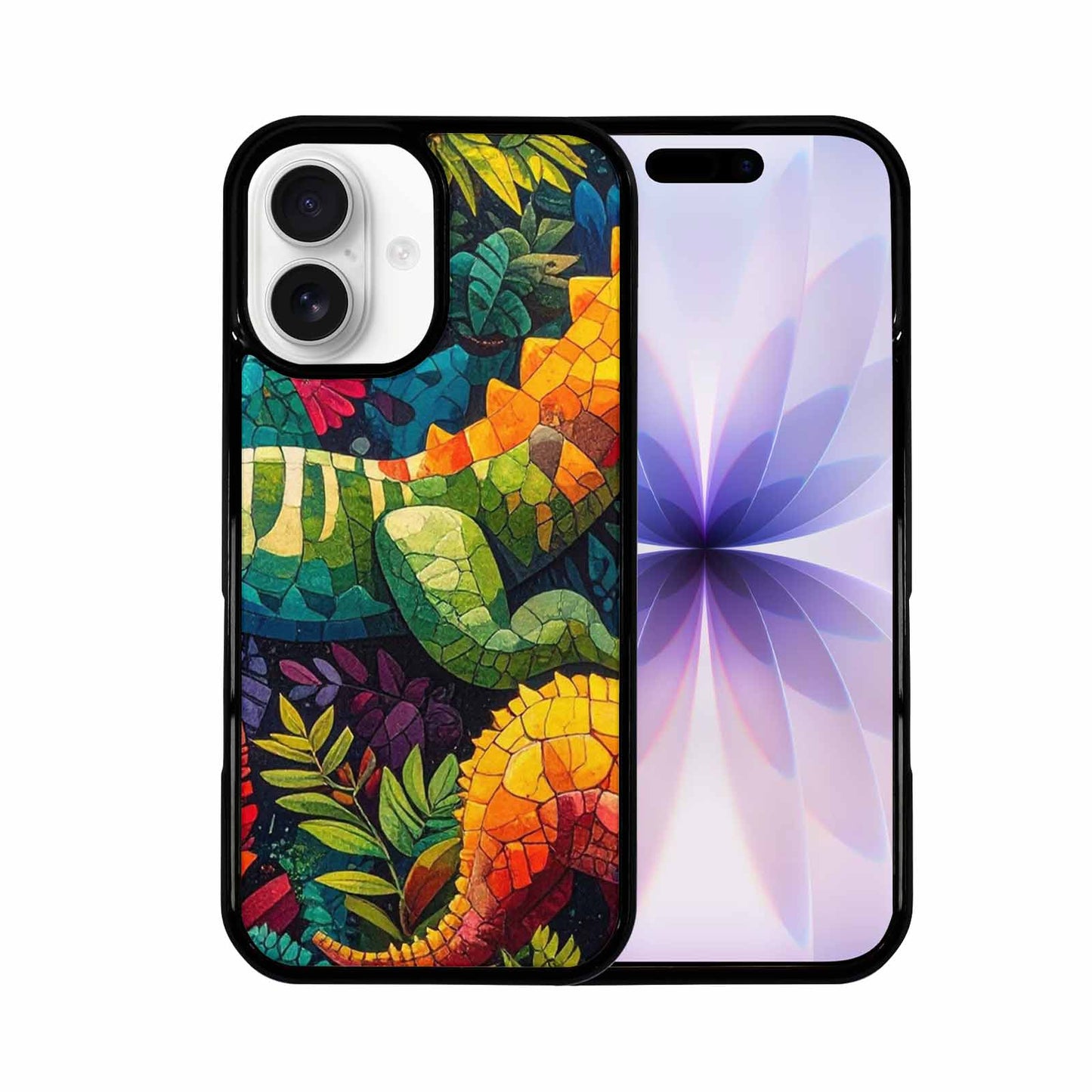 iPhone 17 Case — Small Dinosaur Silhouette Pattern, Original Art, Original Design Phone Case