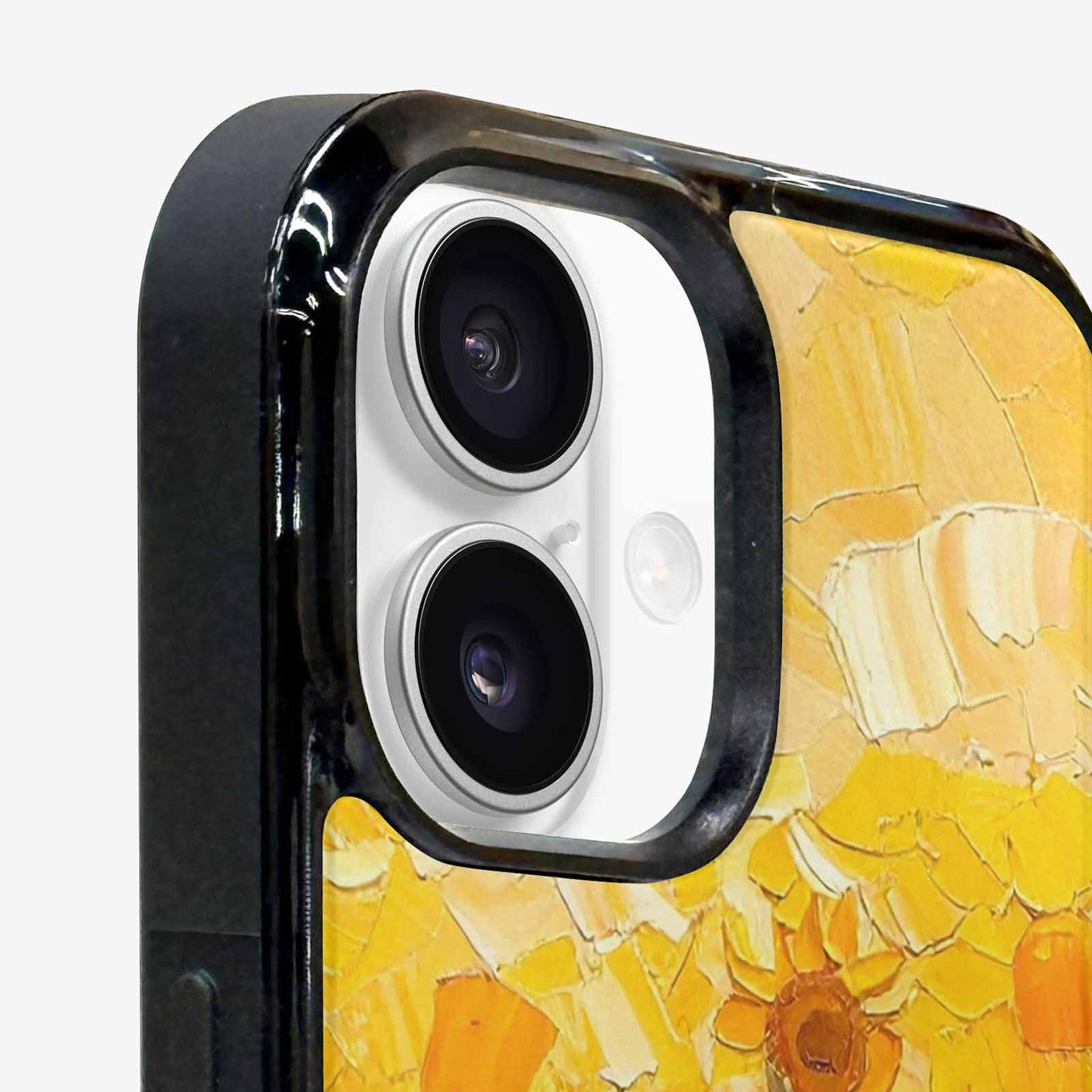 iPhone 16 Case — Impressionist Sunflower Brushstroke Pattern Hundreds Of, Unique Phone Case Design