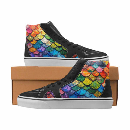 WOMEN'S Reptile Full Color High Top Canvas Bold Print Vivid Custom Printed Shoes