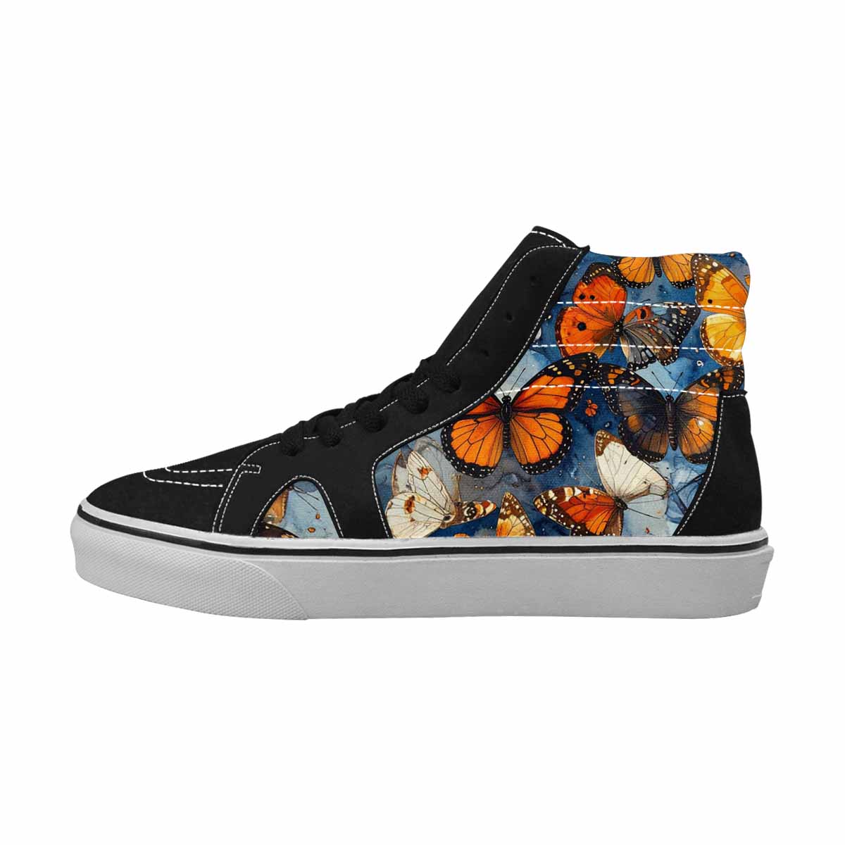 WOMEN'S Butterfly Wing High Top Canvas Neon Fantasy Sneakers