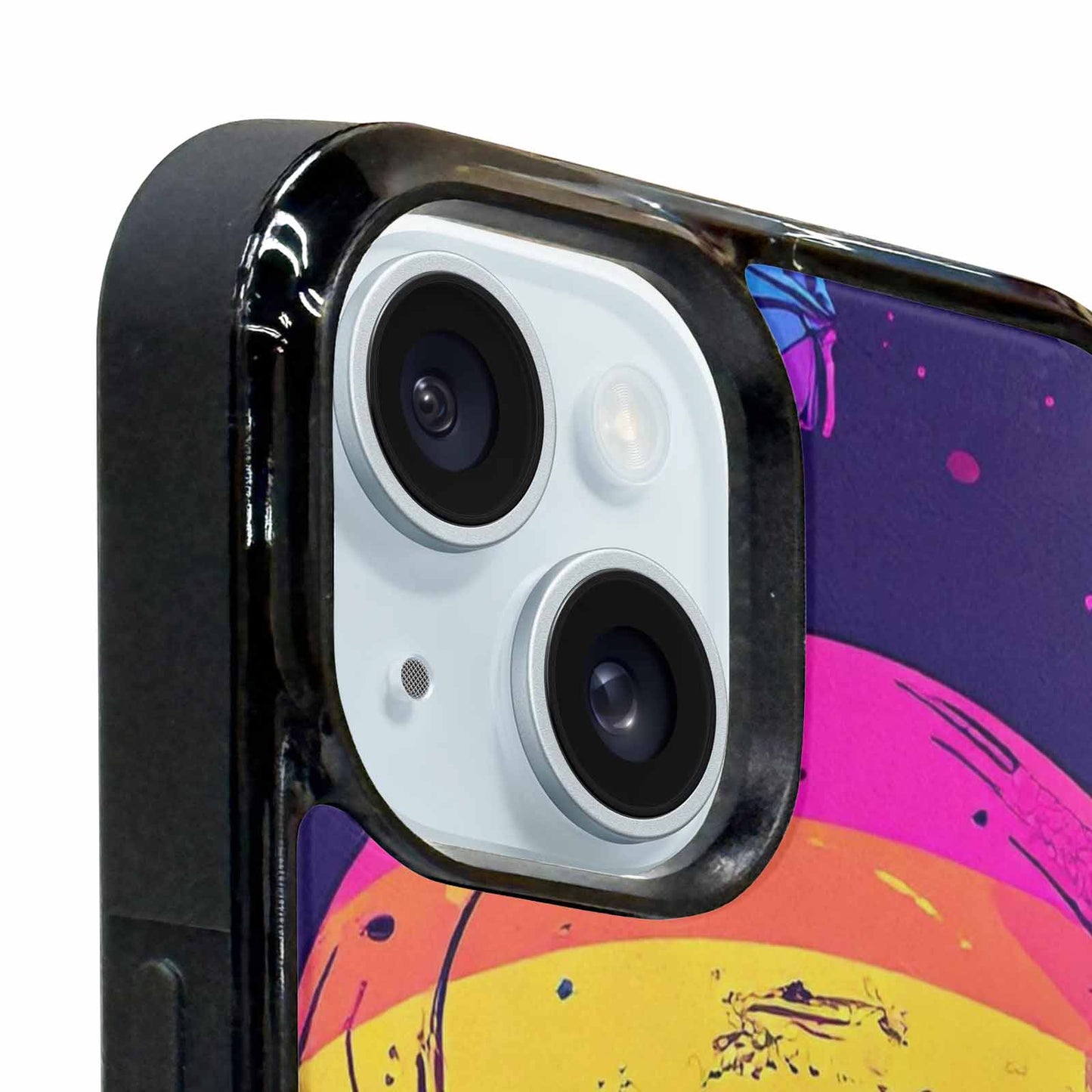 iPhone 15 Plus Case — Pride Flag Skulls Seamless Pattern Vibrant, Custom Print Case Cover