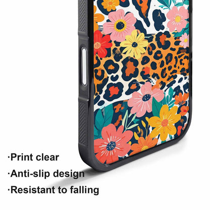 iPhone 17 Pro Case — Leopard Print Floral Seamless Pattern Animal, Personalized Phone Case