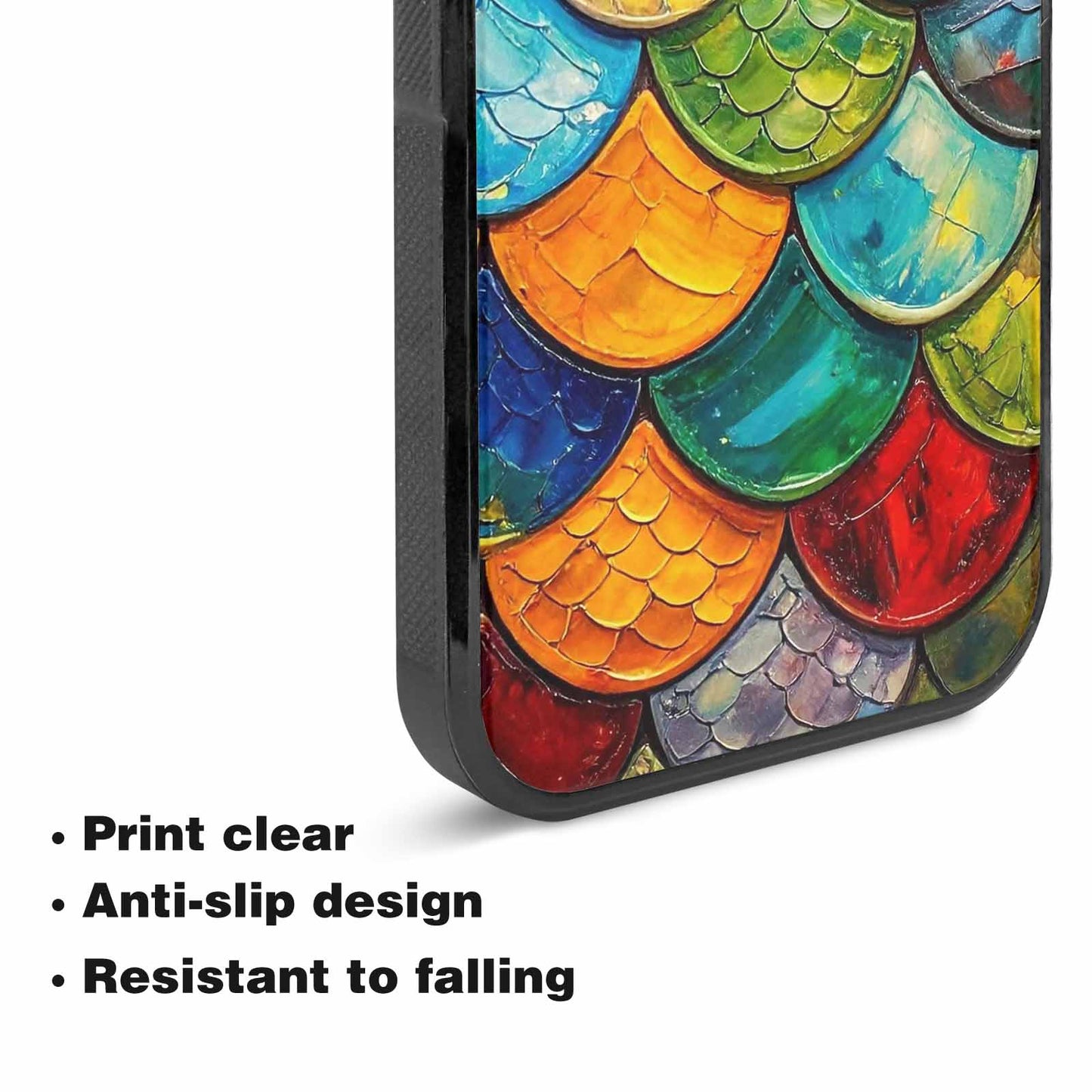 iPhone 15 Plus Case — Reptile Scale Full Color Vibrant Reptile, Personalized Phone Case