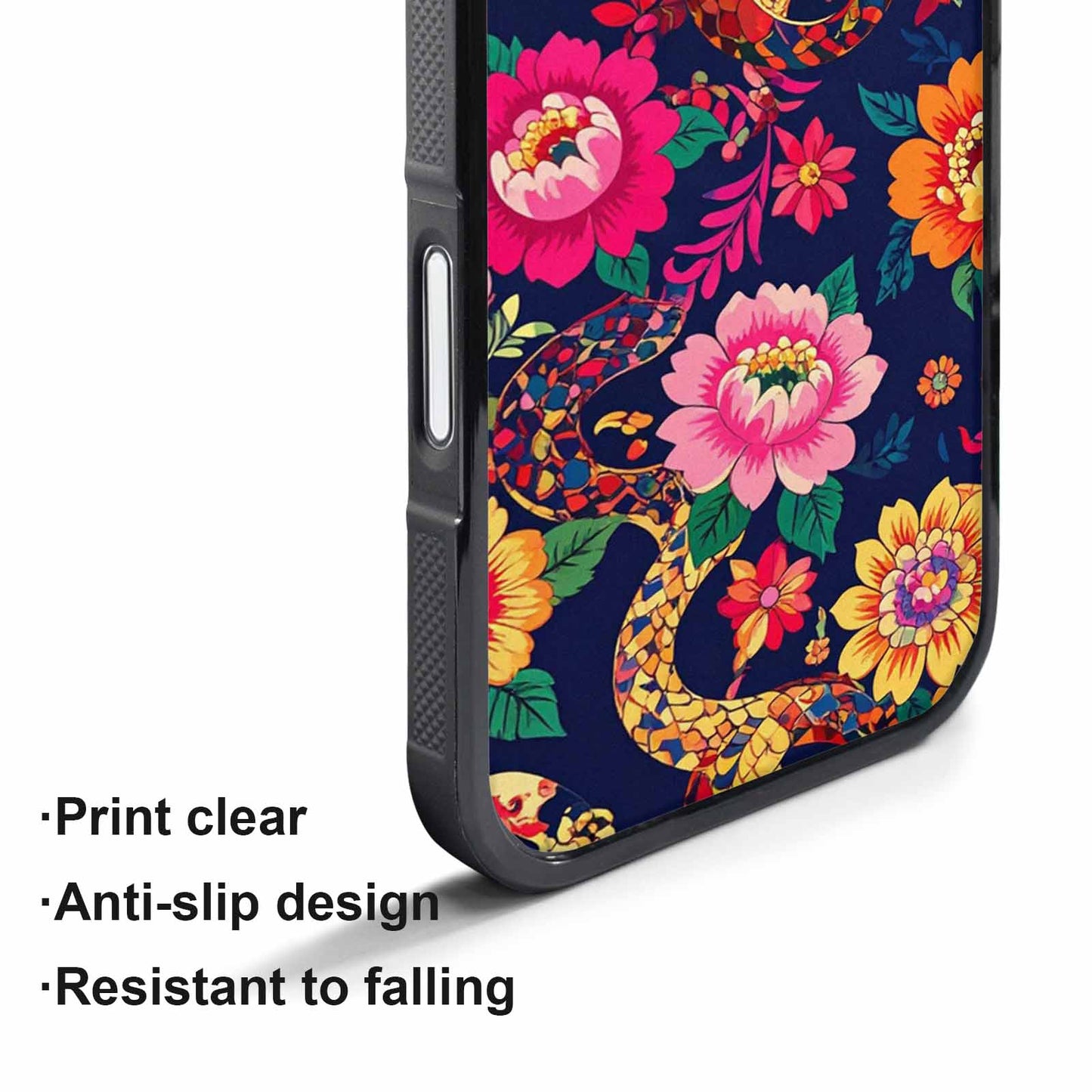iPhone 17 Pro Case — Snakes Print Floral Seamless Pattern Floral, Custom Phone Case