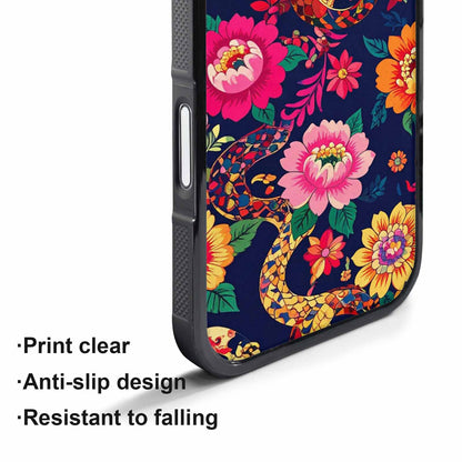 iPhone 17 Pro Case — Snakes Print Floral Seamless Pattern Floral, Custom Phone Case