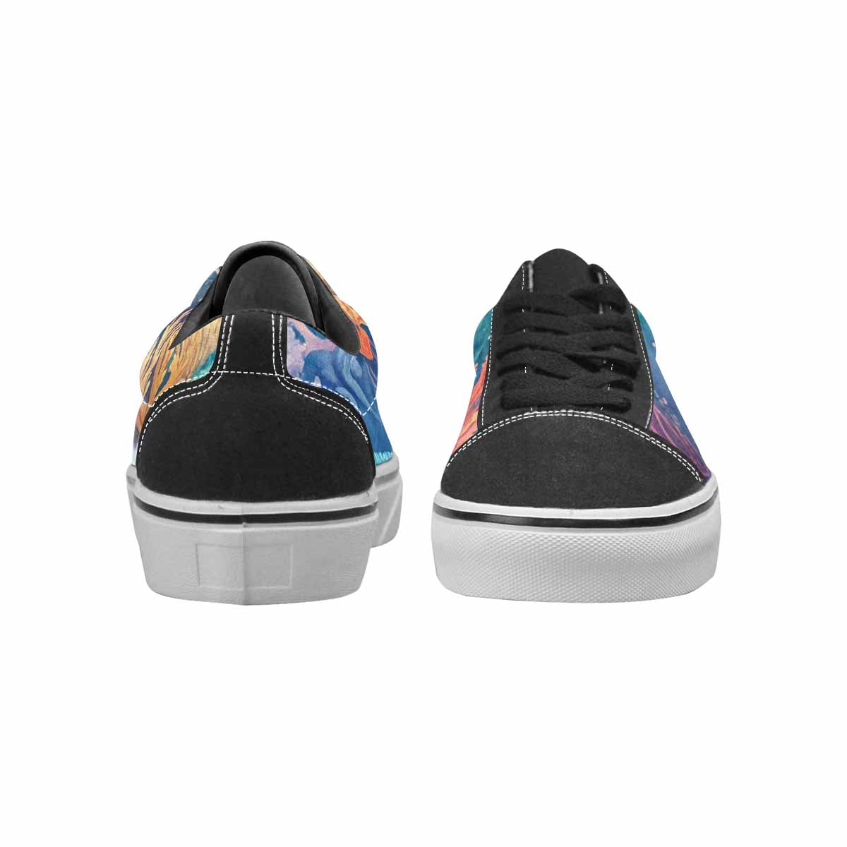 MEN'S Fish Scale Coral Canvas Lace-Up Neon Fantasy Shoes