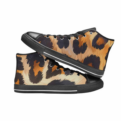 WOMEN'S Leopard Soft Airbrush Gradient High Top Canvas Surreal Shoes