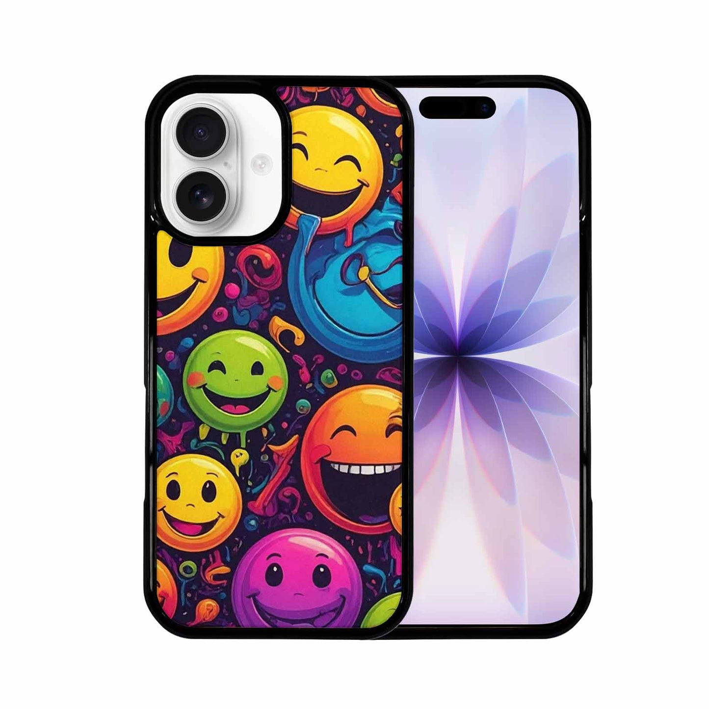 iPhone 17 Case — Small Yellow Smiley Face Original Art, Custom Print Case Cover