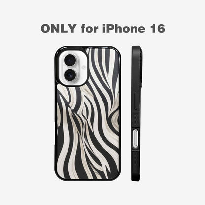 iPhone 16 Case — Modern Zebra Stripe, Custom Phone Case