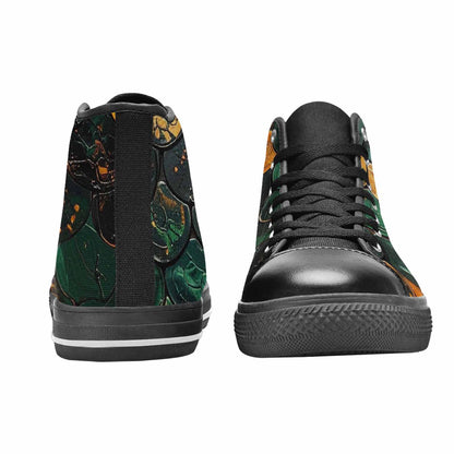 MEN'S Snake Skin Reptile High Top Canvas Surreal Shoes