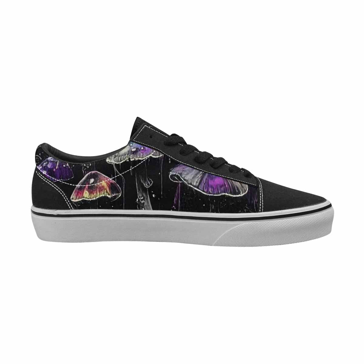 WOMEN'S Rainbow Drip Mushrooms Lace-Up Canvas Vivid Sneakers