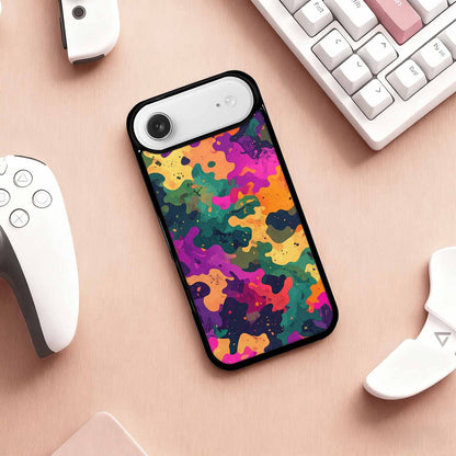iPhone 17 Air Case — Small Military Camouflage Blotch Pattern Camo, Customized Protective Case