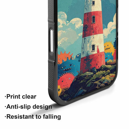 iPhone 17 Case — Vintage Monsters Lighthouse Retro Vintage, Unique Phone Case Design
