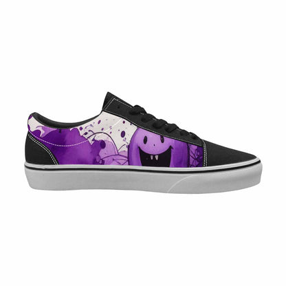 WOMEN'S Melting Moon Smiley Lace-Up Canvas Kaleidoscope Sneakers