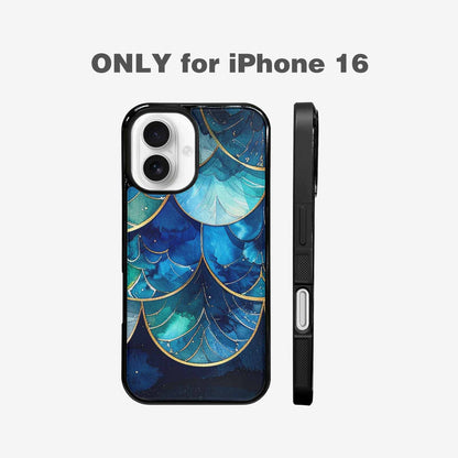 iPhone 16 Case — Mermaid Scale Art Pattern, Custom Printed Phone Case