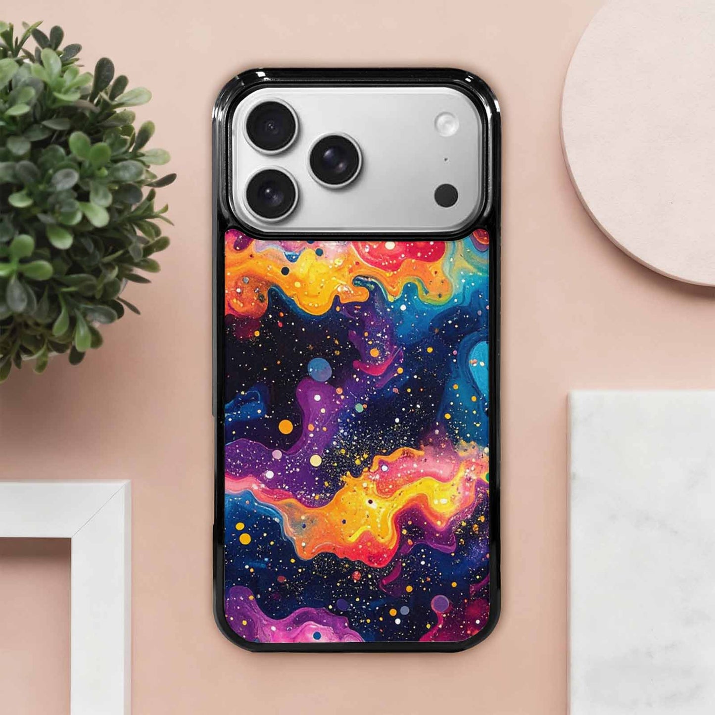 iPhone 17 Pro Max Case — Galaxy Art Colorful Cosmic Galaxy Space, Custom Phone Case