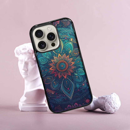 iPhone 16 Pro Case — Paisley Mandala, Custom Art Phone Cover