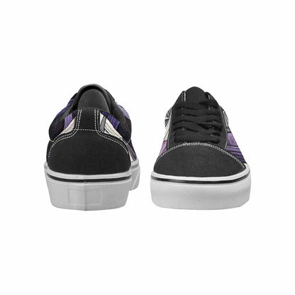 MEN'S Asexual Flag Color Canvas Lace-Up Wallpaper Art Custom Shoes