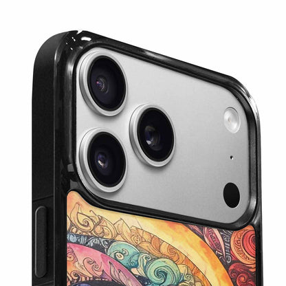 iPhone 17 Pro Case — Tie Dye Swirls Black White Tie, Personalized Phone Case