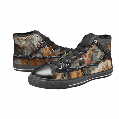 MEN'S Barbed Wire Chain High Top Canvas Dreamcore Custom Sneakers
