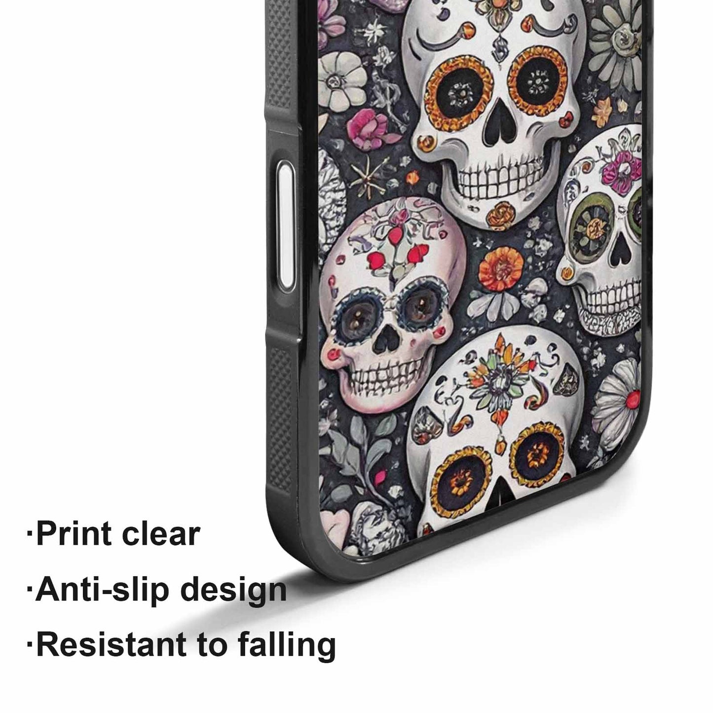 iPhone 17 Case — Greyscale Black And White Gothic Skulls, Customized Protective Case