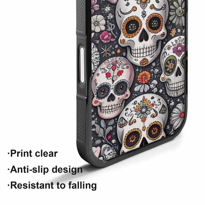 iPhone 17 Case — Greyscale Black And White Gothic Skulls, Customized Protective Case