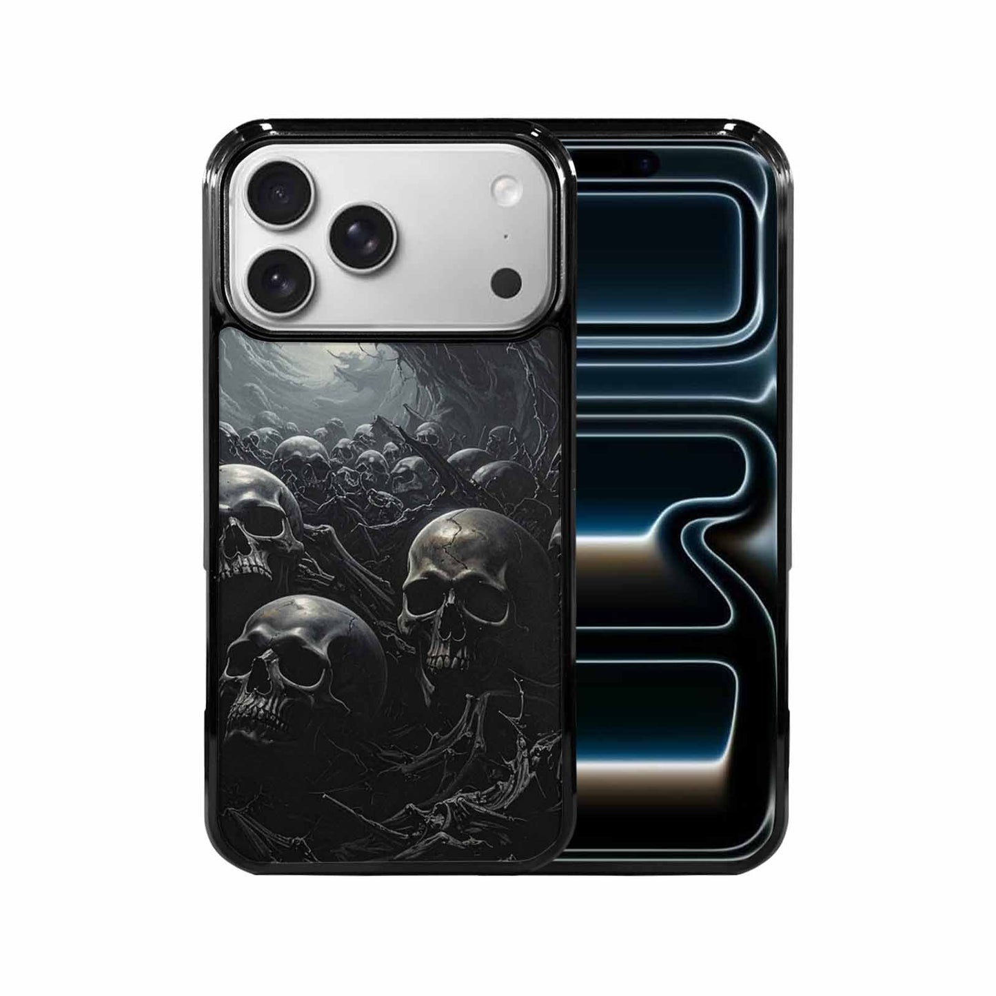 iPhone 17 Pro Max Case — Skull Dark Art Gothic Print Gothic, Custom Made Phone Cover