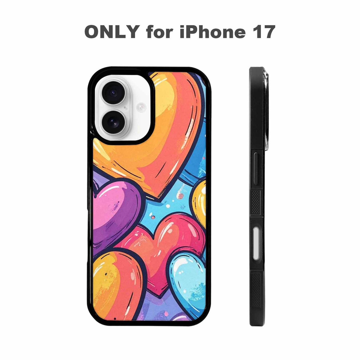 iPhone 17 Case — Pastel Summer Heart Original Art, Custom Art Phone Cover