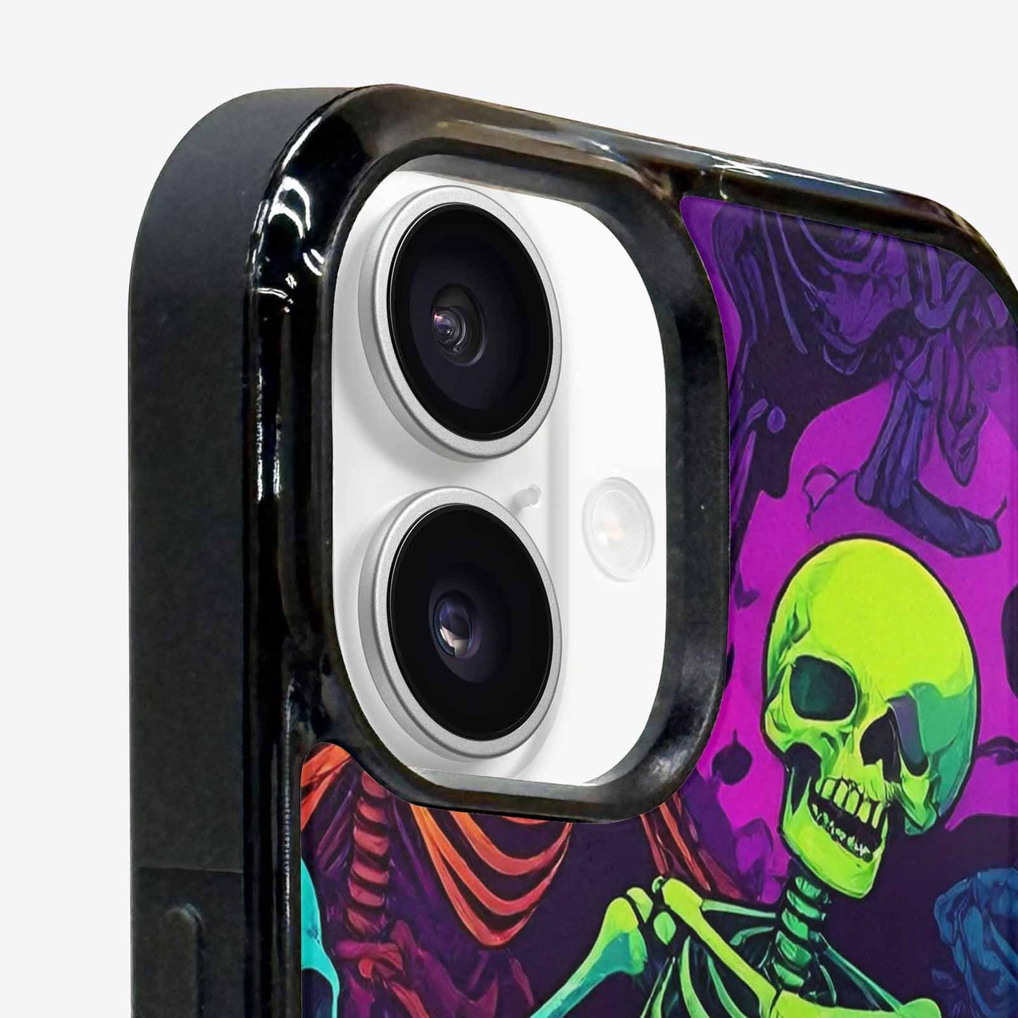 iPhone 16 Case — Glowing Skeleton Pattern Hundreds Of Small, Custom Phone Case