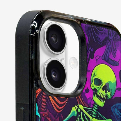 iPhone 16 Case — Glowing Skeleton Pattern Hundreds Of Small, Custom Phone Case