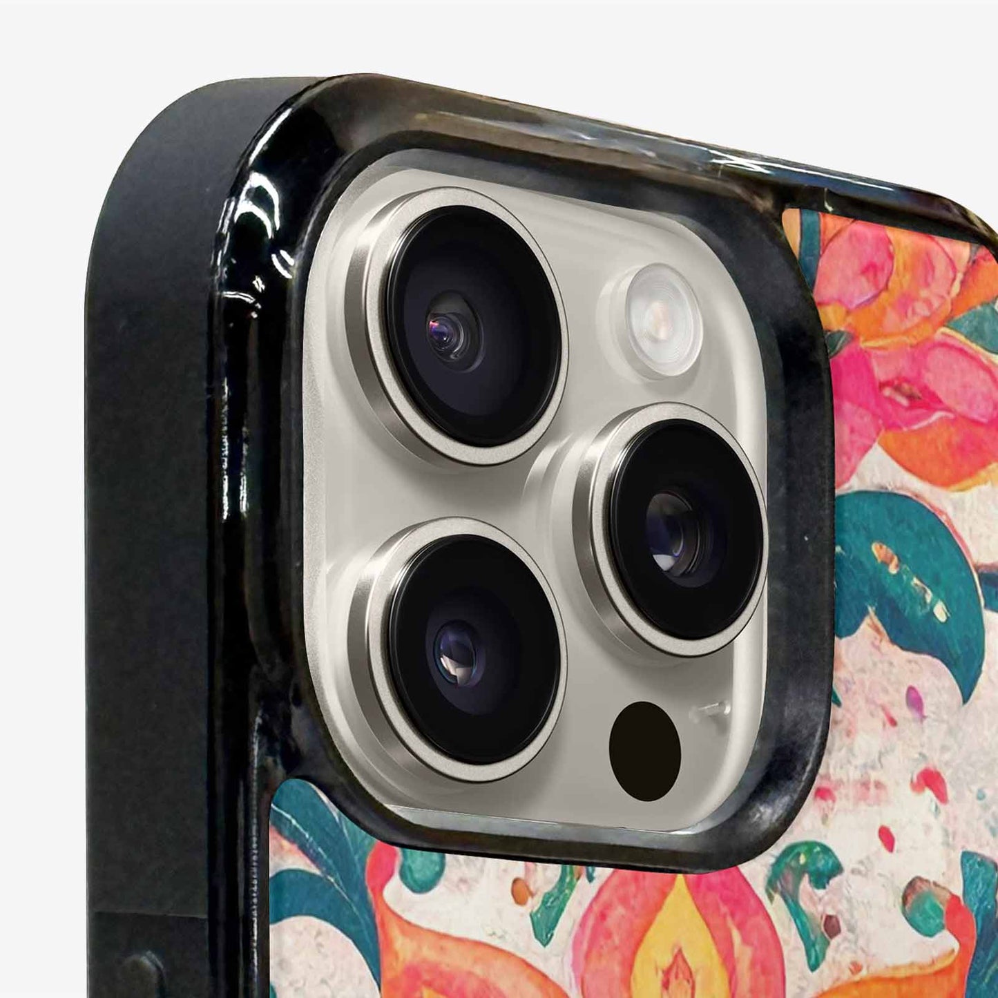 iPhone 16 Pro Case — Marble Floral, Custom Art Phone Cover