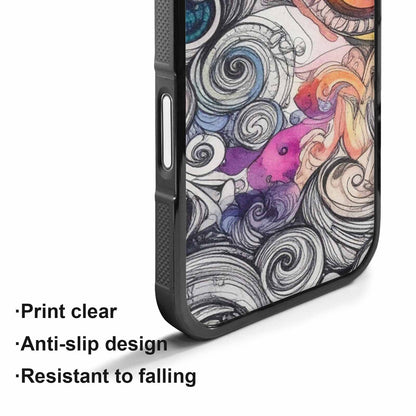 iPhone 17 Case — Tie Dye Swirls (black Tie Dye, Original Design Phone Case
