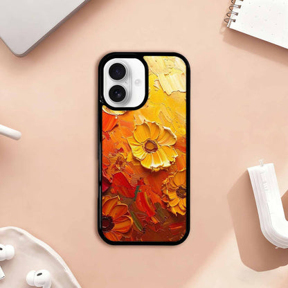 iPhone 17 Case — Impressionist Sunflower Brushstroke Pattern Floral, Customized Protective Case