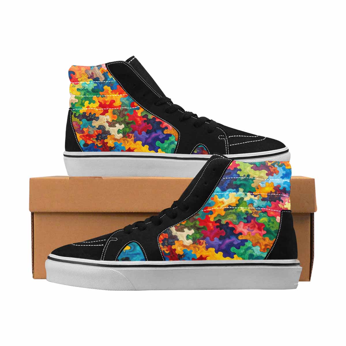 MEN'S Camo Full Color High Top Canvas Custom Fashion Y2K Handmade Custom Shoes